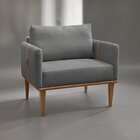 Poltrona Milla Luxo 80 Cm X 82 Cm X 76 Cm Cinza