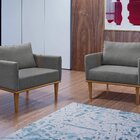 Poltrona Milla Luxo 80 Cm X 82 Cm X 76 Cm Cinza