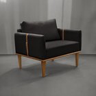 Poltrona Milla Luxo 80 Cm X 82 Cm X 76 Cm Preto