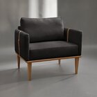 Poltrona Milla Luxo 80 Cm X 82 Cm X 76 Cm Preto