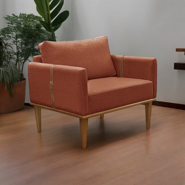 Poltrona Milla Luxo 80 Cm X 82 Cm X 76 Cm Terracota