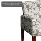 Poltrona Mirella Com Apoio De Braço E Revestimento Em Tecido