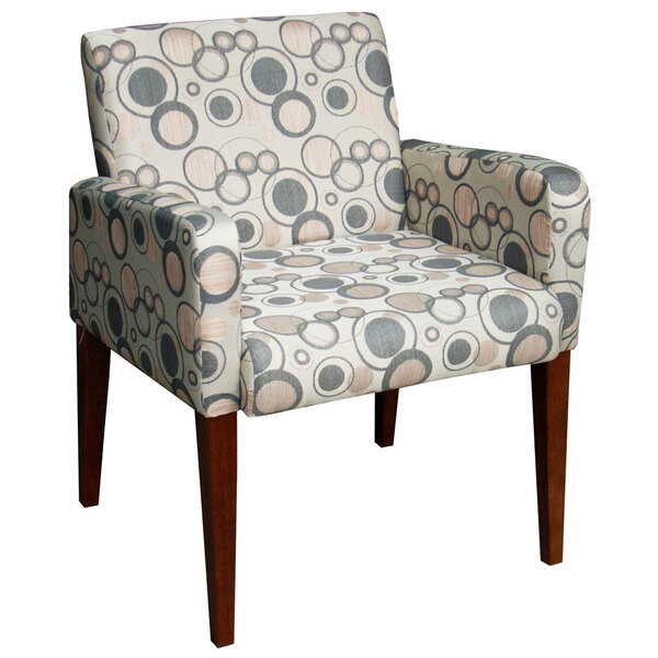 Poltrona Mirella Com Apoio De Braço E Revestimento Em Tecido