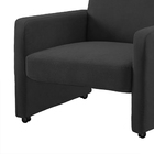 Poltrona Mirella Suede Com Rodízios C05 - D'rossi - Grafite