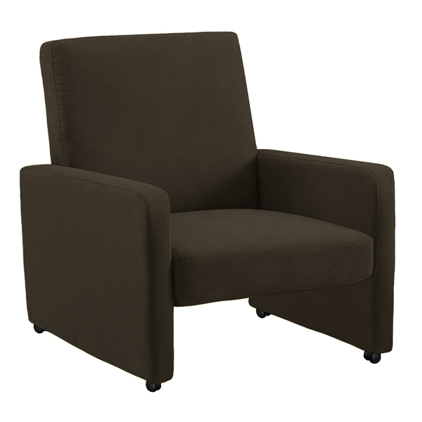 Poltrona Mirella Suede Com Rodízios C05 - D'rossi - Marrom