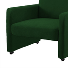 Poltrona Mirella Suede Verde Com Rodízios C05 - D'rossi