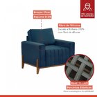 Poltrona Mm24 Martins Estofados Veludo/azul Petroleo