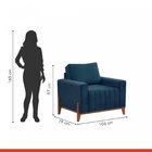 Poltrona Mm24 Martins Estofados Veludo/azul Petroleo