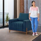 Poltrona Mm24 Martins Estofados Veludo/azul Petroleo