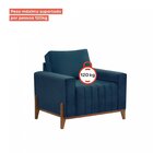 Poltrona Mm24 Martins Estofados Veludo/azul Petroleo