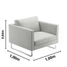 Poltrona Moderna Com 1 Lugar Branco