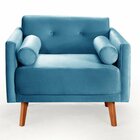 Poltrona Moderna Decoração Sala, Varanda, Recepção Luma Azul