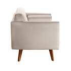 Poltrona Moderna Decoração Sala, Varanda, Recepção Luma Bege