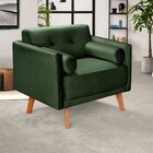 Poltrona Moderna Decoração Sala, Varanda, Recepção Luma Verde