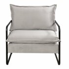 Poltrona Moderna Diva Industrial Base Metal Decoração Sala, R