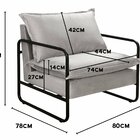 Poltrona Moderna Diva Industrial Base Metal Decoração Sala, R