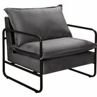 Poltrona Moderna Diva Industrial Base Metal Decoração Sala, R