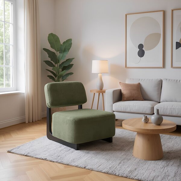 Poltrona Molise Revestidos Em Tecido Bouclê 77x65x75,5cm Verd