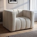 Poltrona Mona Decorativa Retrô Moderna Sala De Estar Bege