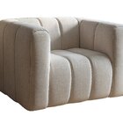 Poltrona Mona Decorativa Retrô Moderna Sala De Estar Bege