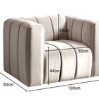 Poltrona Mona Decorativa Retrô Moderna Sala De Estar Bege