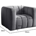 Poltrona Mona Decorativa Retrô Moderna Sala De Estar Cinza