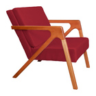 Poltrona Monalisa Luxo Suede Vermelho - Vallisa Decor