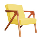 Poltrona Monalisa Suede Amarela - Vallisa Decor