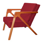 Poltrona Monalisa Suede Vermelho - Vallisa Decor