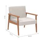 Poltrona Morella Bege E Nogueira