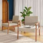 Poltrona Morella Bege E Nogueira