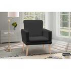 Poltrona Móveis Trida Nádia Veludo Preto 65x90cm