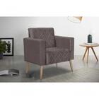 Poltrona Móveis Trida Sophia Veludo Marrom 78x92cm