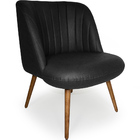 Poltrona Munique Pés Palito Corano Rústico Black - Casaepoltr