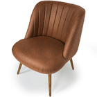 Poltrona Munique Pés Palito Corano Rústico Camel - Casaepoltr