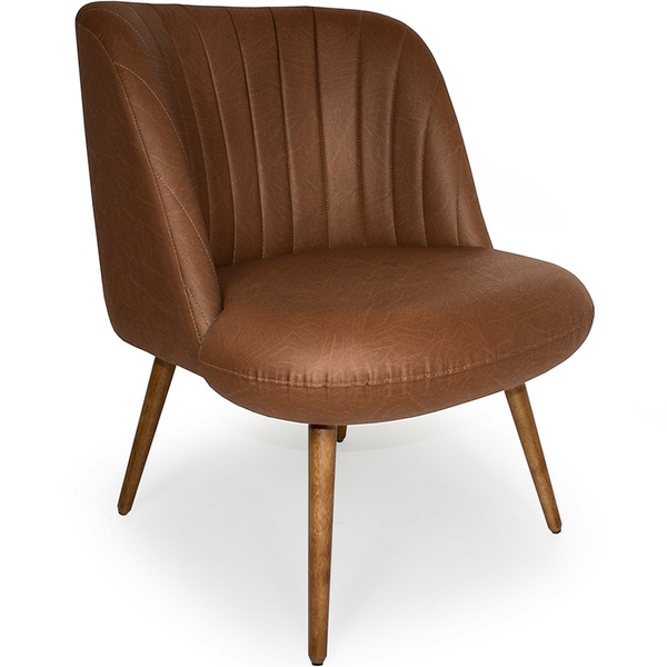 Poltrona Munique Pés Palito Corano Rústico Camel - Casaepoltr