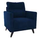 Poltrona Mx Chicago Veludo Azul