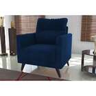 Poltrona Mx Chicago Veludo Azul