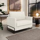 Poltrona Namoradeira 1 Lugar Sala De Estar Malta L02 Linho Ch