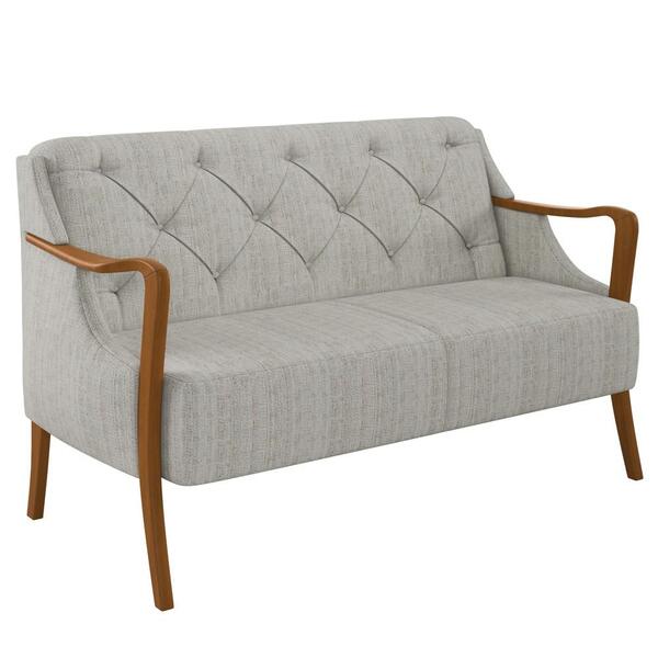 Poltrona Namoradeira 2 Lugares 135cm Capitonê Lapa M22 Linho