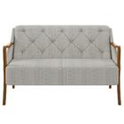 Poltrona Namoradeira 2 Lugares 135cm Capitonê Lapa M22 Linho