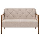 Poltrona Namoradeira 2 Lugares 135cm Capitonê Lapa M22 Linho