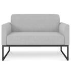 Poltrona Namoradeira 2 Lugares Base Industrial Preta Maressa