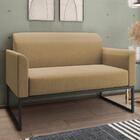 Poltrona Namoradeira 2 Lugares Base Industrial Preta Maressa