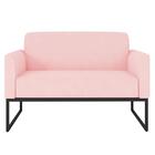 Poltrona Namoradeira 2 Lugares Base Industrial Preta Maressa