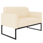 Poltrona Namoradeira 2 Lugares Base Industrial Preta Maressa