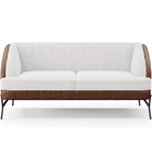 Poltrona Namoradeira 2 Lugares Coral D02 Corano Branco C-12 C