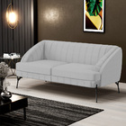 Poltrona Namoradeira 2 Lugares Coral D02 Linho Cinza D-315 -