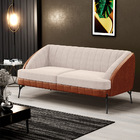 Poltrona Namoradeira 2 Lugares Coral D02 Veludo Bege C-309 Co