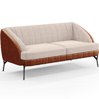 Poltrona Namoradeira 2 Lugares Coral D02 Veludo Bege C-309 Co